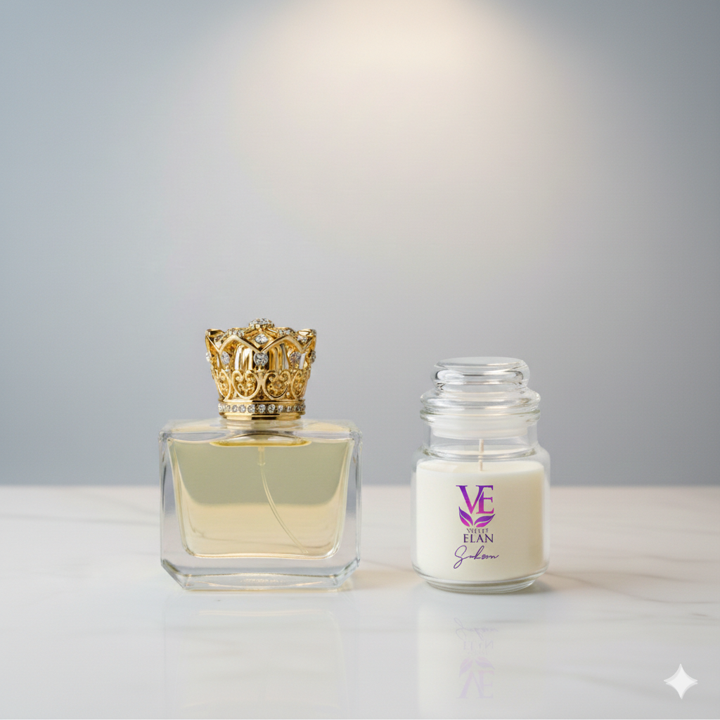 S&S Luxury Gift Box – Perfume & Scented Candle Set by Velvet Élan