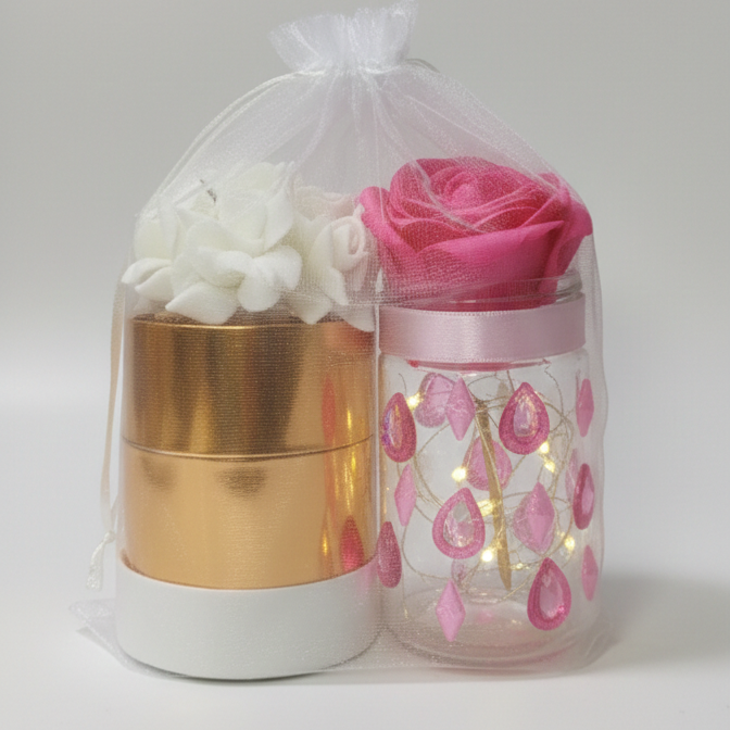 Glow & Glam Pack – Lip Gloss, Perfume Junoon, Noor Pearl Ittar & Glow Jar (Pack of 4)