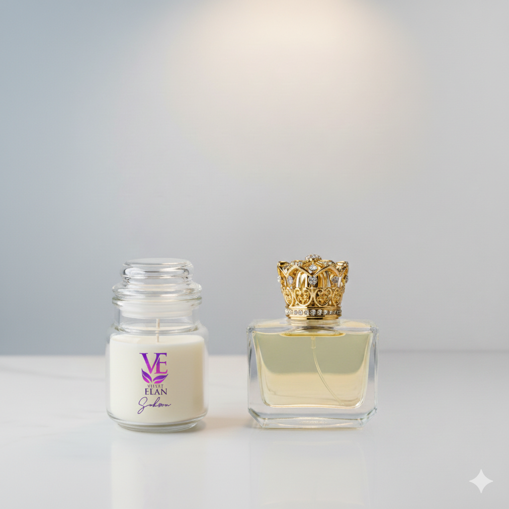 S&S Luxury Gift Box – Perfume & Scented Candle Set by Velvet Élan