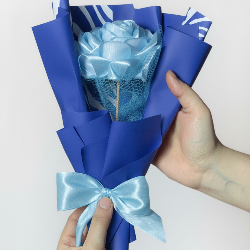 Handcrafted Single Flower Bouquet – Elegance in Simplicity