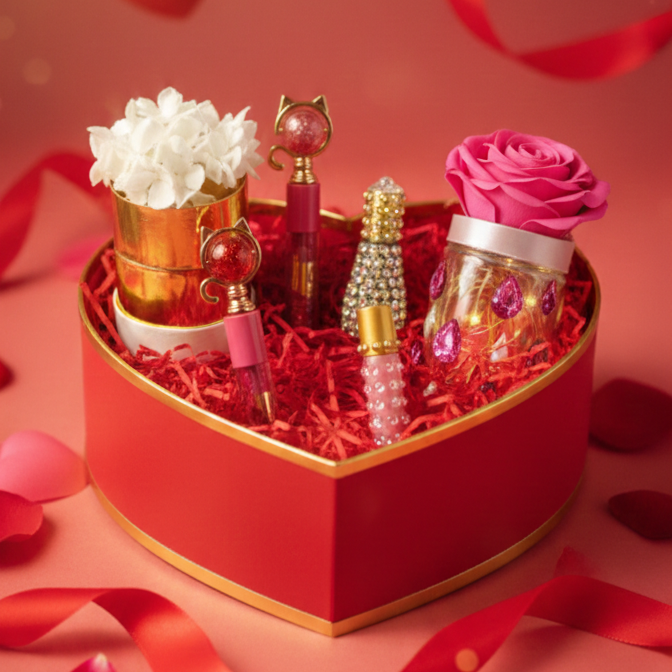 Glow & Glam Pack – Lip Gloss, Perfume Junoon, Noor Pearl Ittar & Glow Jar (Pack of 4)