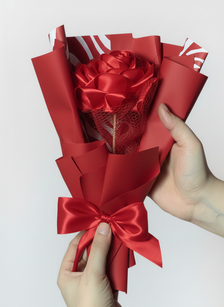 Royal Luxe Gift Hamper – Queen Perfume, Luxe Gloss Bar, Beparwah Candle, Glow Memories Jar & Flower Bouquet (Pack of 5)