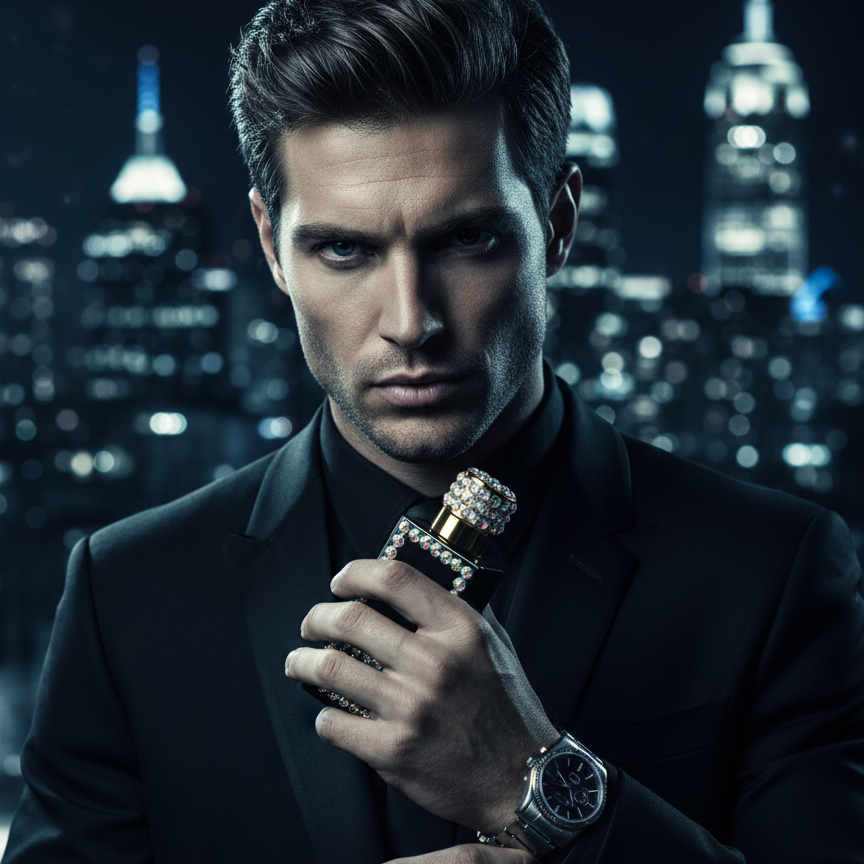 Dark Moon by Velvet Élan – Intense Woody Amber Luxury Perfume for Men