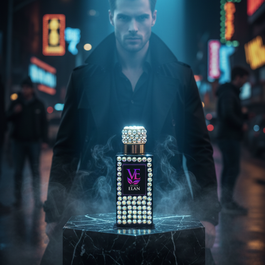 Dark Moon by Velvet Élan – Intense Woody Amber Luxury Perfume for Men