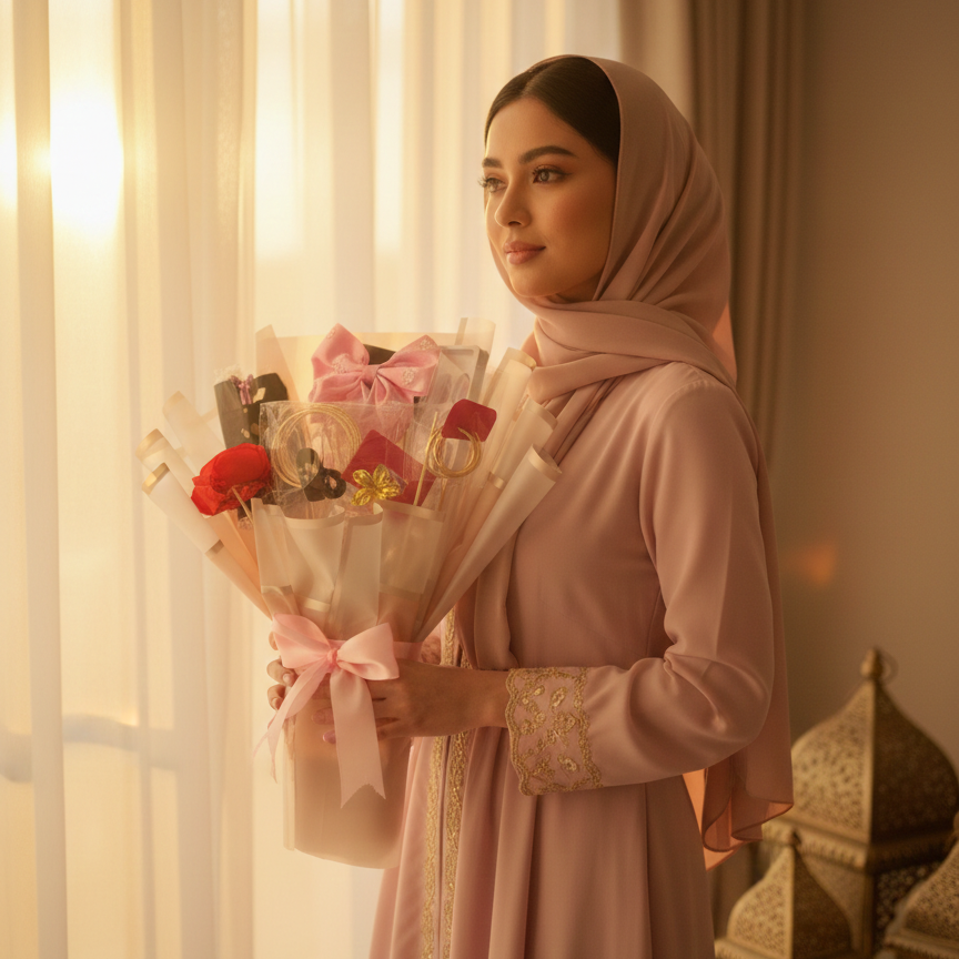 Noor Blossom – Eid Special Girls Gift Bouquet