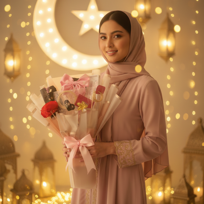 Noor Blossom – Eid Special Girls Gift Bouquet