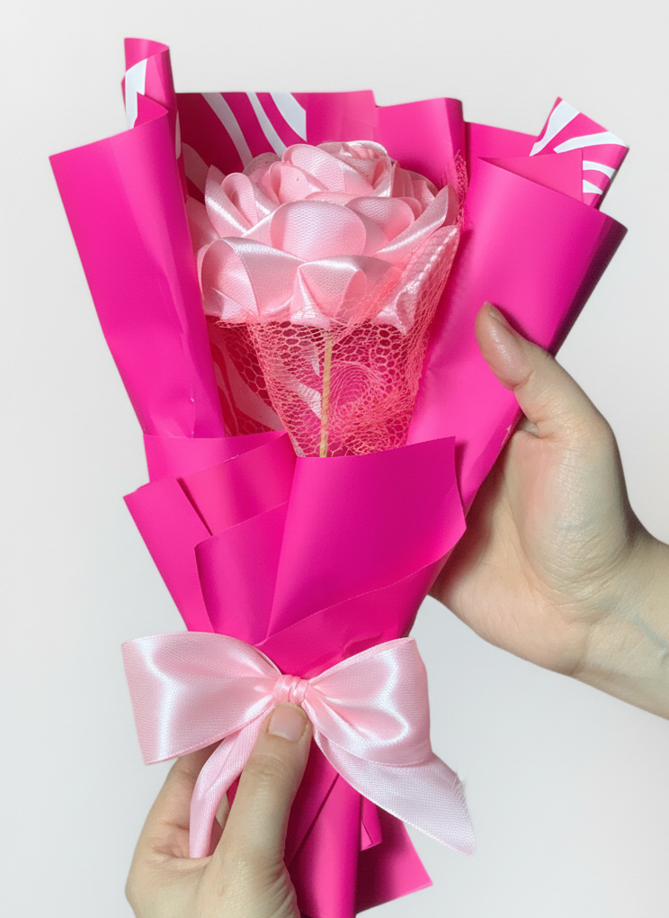 Royal Luxe Gift Hamper – Queen Perfume, Luxe Gloss Bar, Beparwah Candle, Glow Memories Jar & Flower Bouquet (Pack of 5)